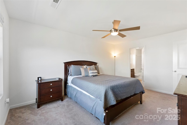 548 Dutch White Dr, Clover, SC 29710 - bedroom with light carpet, baseboards, and ensuite bathroom
