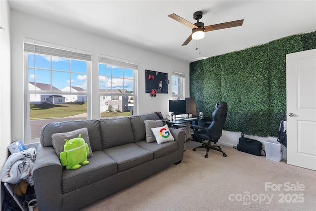 548 Dutch White Dr, Clover, SC 29710 - carpeted office featuring ceiling fan
