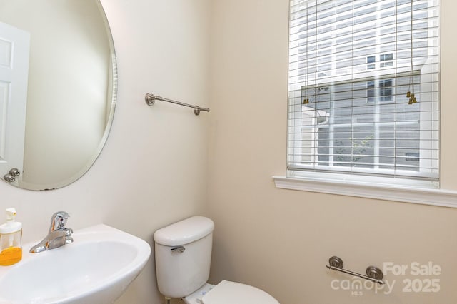 bathroom featuring toilet and a sink