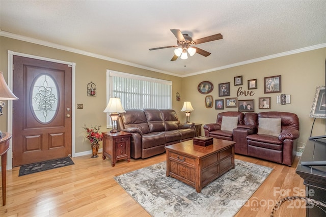 106 S Oakwood Dr, Kings Mountain, NC 28086 - living room with plenty of natural light, a ceiling fan, and light wood-style flooring