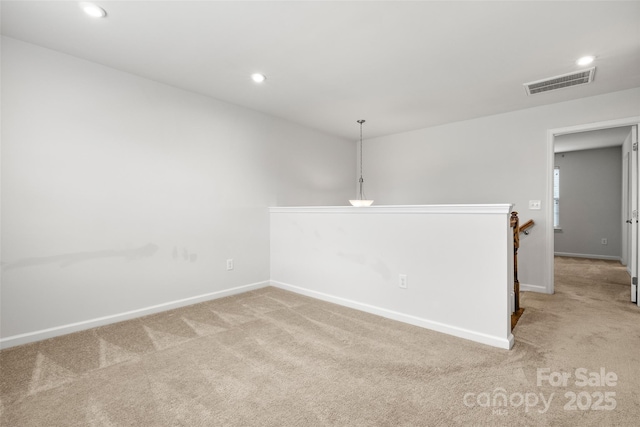1933 Tin Roof Ln, Monroe, NC 28112 - carpeted spare room with baseboards, visible vents, and recessed lighting