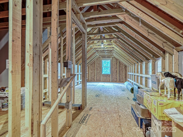 view of attic