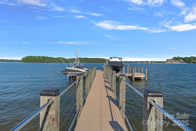 7861 Live Oaks Dr, Denver, NC 28037 - dock area with a water view and boat lift