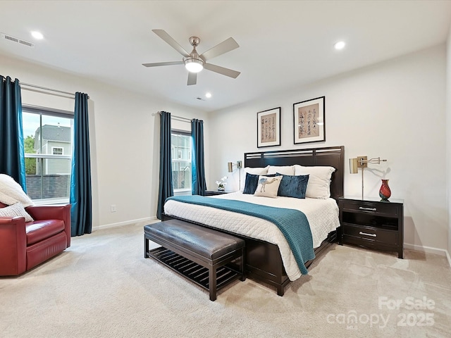 12641 Glowing Peak Rd, Huntersville, NC 28078 - bedroom featuring visible vents, carpet, baseboards, and multiple windows