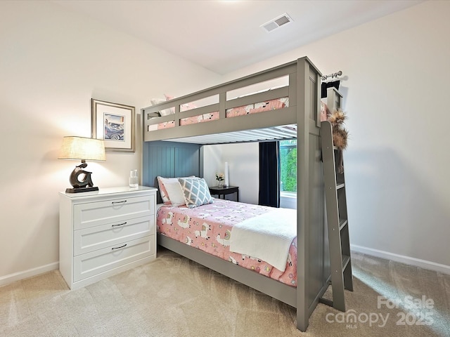 12641 Glowing Peak Rd, Huntersville, NC 28078 - bedroom with light colored carpet, baseboards, and visible vents