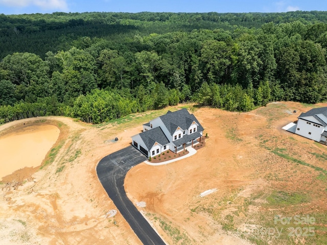 4034 Daugherty Rd, China Grove, NC 28023 - view from above of property with a forest