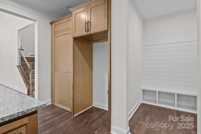4034 Daugherty Rd, China Grove, NC 28023 - mudroom with dark wood-type flooring