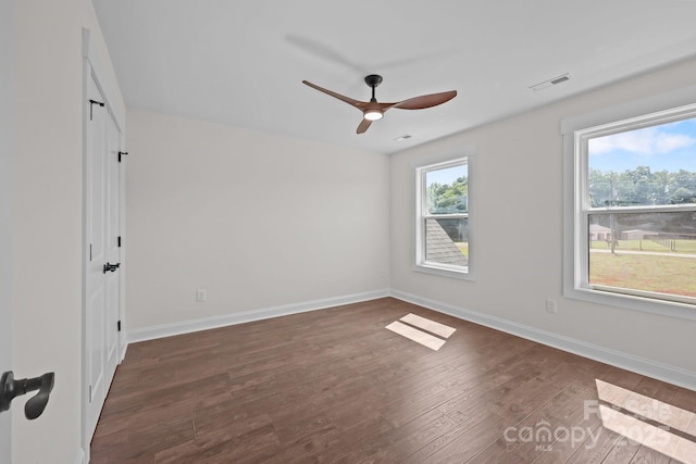 4040 Daugherty Rd, China Grove, NC 28023 - empty room featuring wood finished floors and a ceiling fan