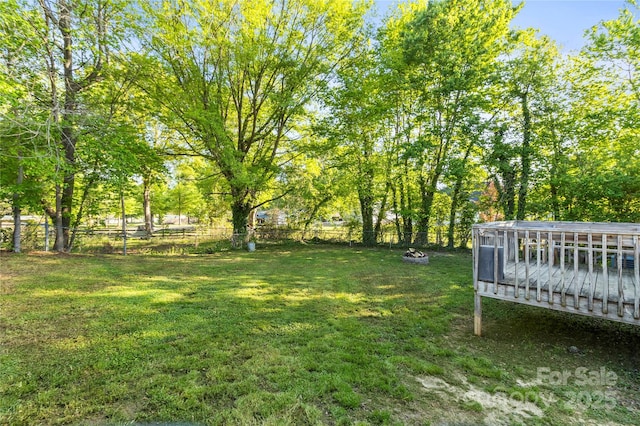 304 W Fourth St, Cherryville, NC 28021 - view of yard with a fenced backyard and a wooden deck
