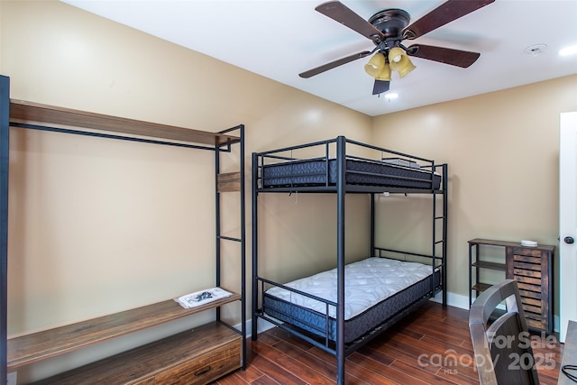 115 Cold Springs Dr, Mill Spring, NC 28756 - bedroom with wood finished floors, baseboards, and a ceiling fan