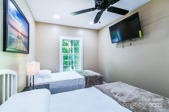 115 Cold Springs Dr, Mill Spring, NC 28756 - bedroom featuring ceiling fan and recessed lighting