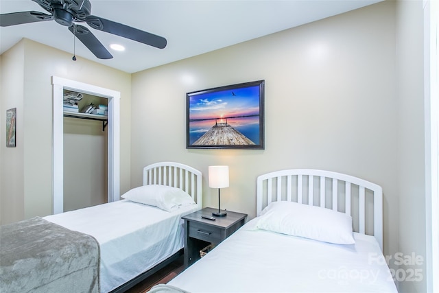 115 Cold Springs Dr, Mill Spring, NC 28756 - bedroom featuring a closet and a ceiling fan