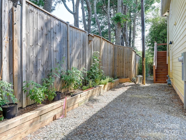 18 Covington St, Asheville, NC 28806 - view of yard featuring stairs and a fenced backyard