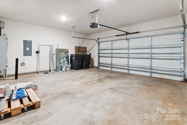 13210 Kenworth Rd, Charlotte, NC 28278 - garage featuring electric panel and a garage door opener