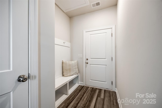 13210 Kenworth Rd, Charlotte, NC 28278 - mudroom featuring dark wood-style flooring