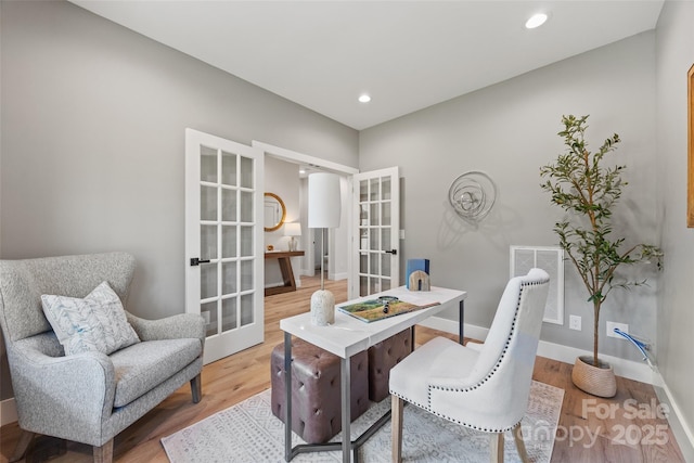1 Linestowe Dr, Belmont, NC 28012 - office space with light wood-type flooring, baseboards, french doors, and visible vents