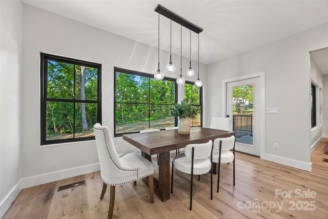 1 Linestowe Dr, Belmont, NC 28012 - dining area with plenty of natural light, visible vents, baseboards, and light wood-style flooring