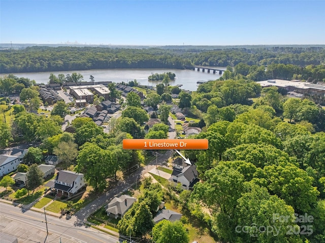 1 Linestowe Dr, Belmont, NC 28012 - aerial view with a view of trees and a water view