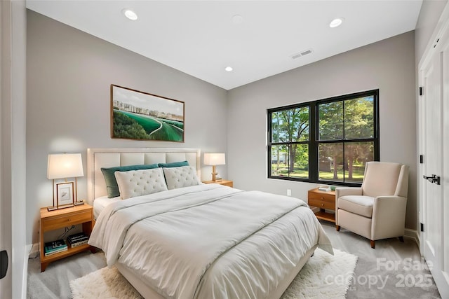 1 Linestowe Dr, Belmont, NC 28012 - bedroom featuring light colored carpet, baseboards, visible vents, and recessed lighting
