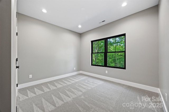 1 Linestowe Dr, Belmont, NC 28012 - spare room featuring visible vents, baseboards, carpet floors, and recessed lighting