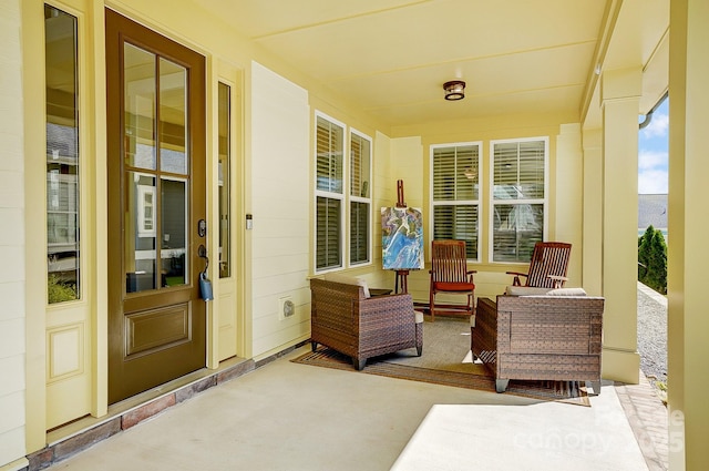 view of patio / terrace with a porch