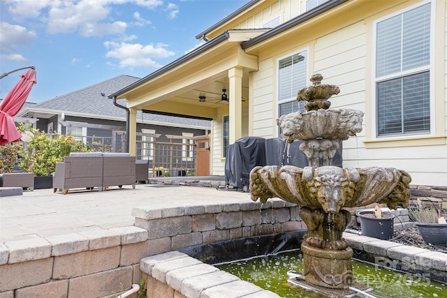 view of patio / terrace featuring area for grilling