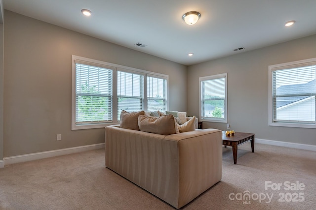 16711 Monocacy Blvd, Huntersville, NC 28078 - living area featuring baseboards, visible vents, and plenty of natural light