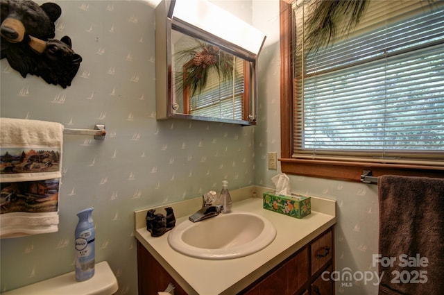 134 Raven Rdg, Maggie Valley, NC 28751 - half bathroom featuring vanity and toilet