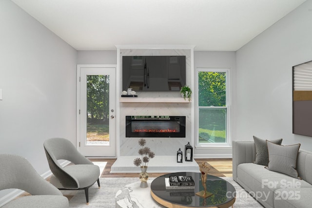 1640 English Knoll Dr, Matthews, NC 28105 - living room with wood finished floors and a fireplace