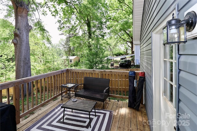 view of wooden deck
