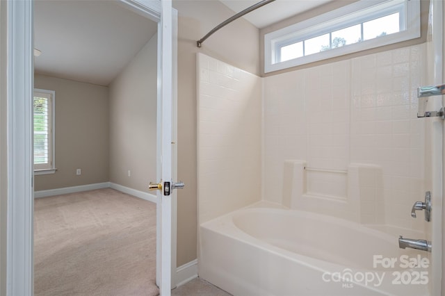 2412 Laura Dr, Charlotte, NC 28212 - full bathroom featuring baseboards and shower / tub combination