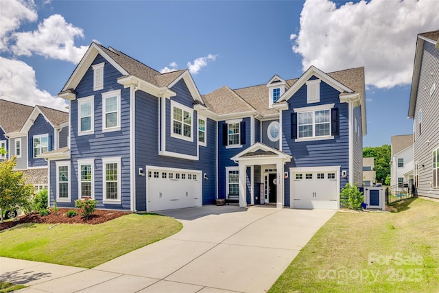 14925 Baldridge Dr, Huntersville, NC 28078 - view of front of home featuring an attached garage, concrete driveway, and a front lawn