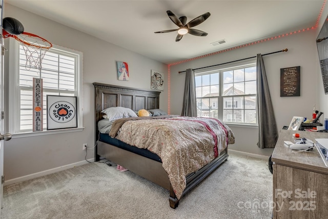 14925 Baldridge Dr, Huntersville, NC 28078 - carpeted bedroom featuring baseboards and ceiling fan