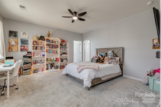 14925 Baldridge Dr, Huntersville, NC 28078 - bedroom featuring carpet and a ceiling fan
