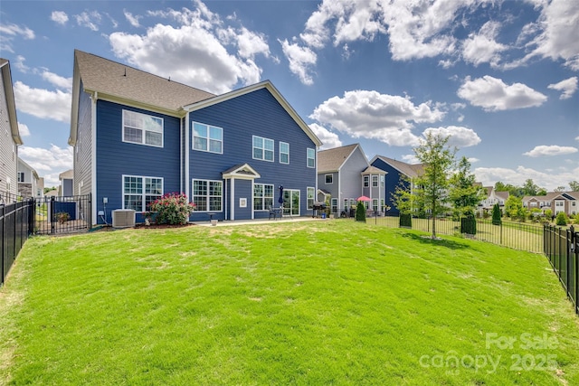14925 Baldridge Dr, Huntersville, NC 28078 - rear view of property featuring central air condition unit, a patio, and a residential view