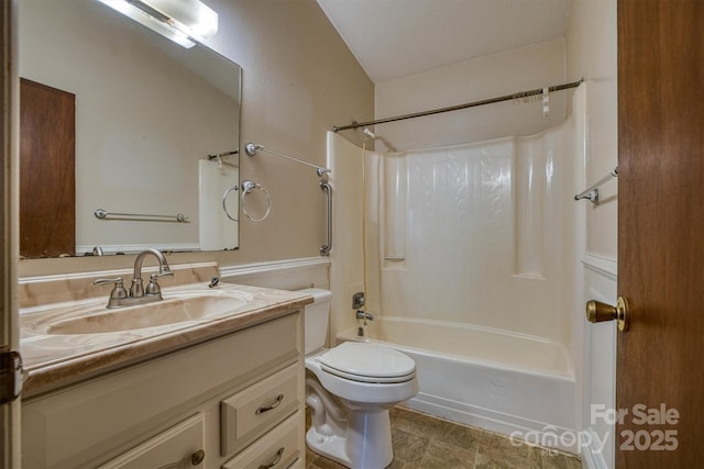 605 Hennessee St, Morganton, NC 28655 - full bath featuring vanity, toilet, and shower / bath combination