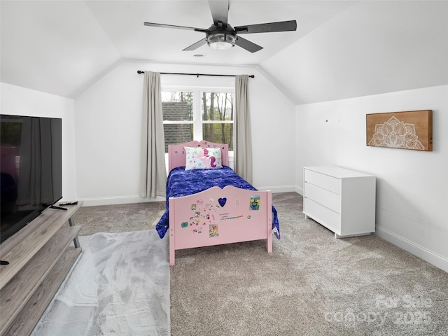 30 Gap Hill Dr, Fletcher, NC 28732 - carpeted bedroom with lofted ceiling and a ceiling fan