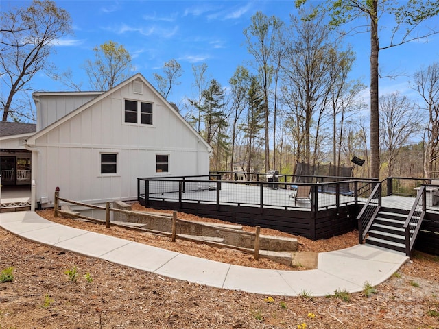 30 Gap Hill Dr, Fletcher, NC 28732 - view of side of property featuring a wooden deck and board and batten siding
