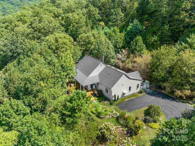 80 Ivy Cove Rd, Fairview, NC 28730 - birds eye view of property featuring a wooded view