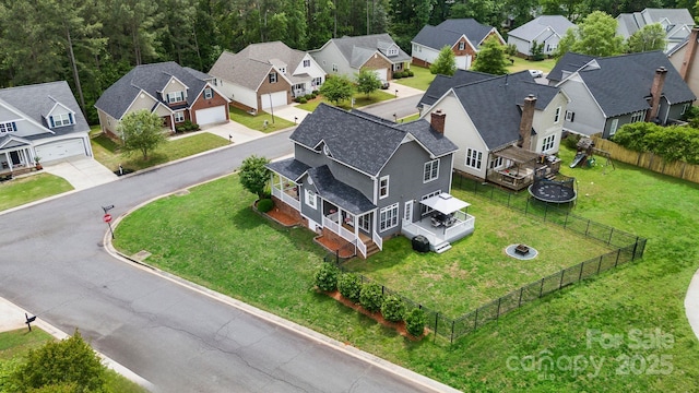 bird's eye view featuring a residential view