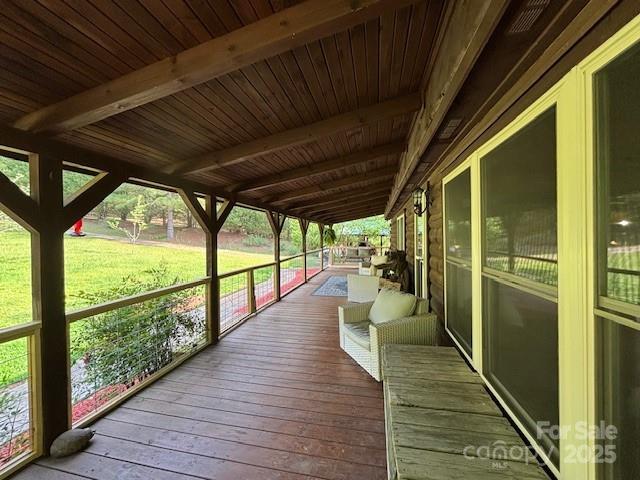 926 Cross Creek Dr, Rutherfordton, NC 28139 - deck featuring a yard