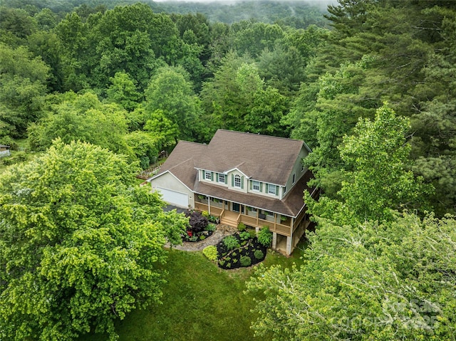 148 Broyles Rd, Hendersonville, NC 28791 - view from above of property featuring a heavily wooded area