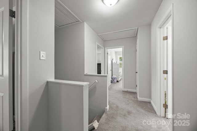 130 Cherokee Ln, Salisbury, NC 28147 - hallway featuring an upstairs landing, carpet, and baseboards