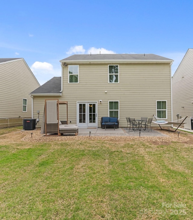 176 Jennymarie Rd, Mooresville, NC 28115 - back of property with a patio, a lawn, and central AC