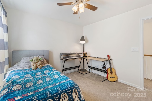 176 Jennymarie Rd, Mooresville, NC 28115 - bedroom featuring carpet floors, ceiling fan, and baseboards