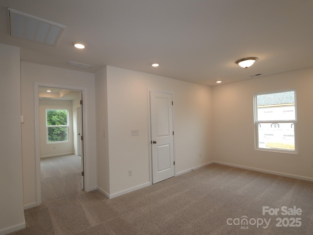 1119 Overbrook Pl, Wingate, NC 28174 - carpeted spare room featuring recessed lighting and baseboards