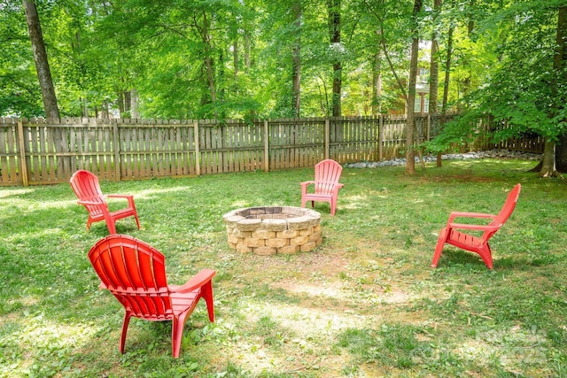 141 Culpeze Rd, Mooresville, NC 28117 - view of yard with a fire pit