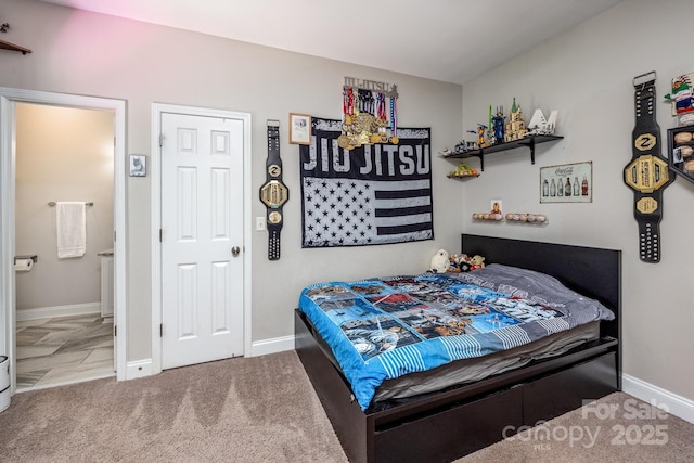 141 Culpeze Rd, Mooresville, NC 28117 - bedroom with baseboards, connected bathroom, and carpet