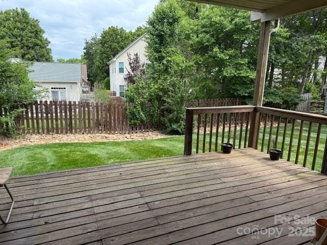 134 Walmsley Pl, Mooresville, NC 28117 - deck featuring a yard and a fenced backyard