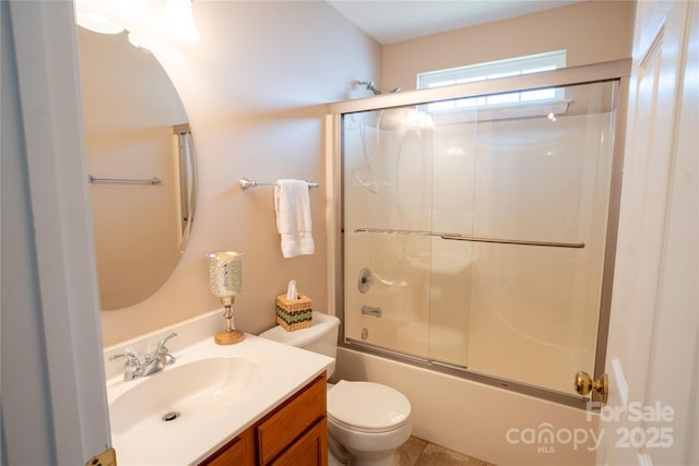 134 Walmsley Pl, Mooresville, NC 28117 - bathroom featuring toilet, bath / shower combo with glass door, and vanity